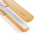 Set 12 umerase de lemn pentru fuste si pantaloni, Songmics, 25x2.2x17 cm, max  3 kg, lemn Schima, natural