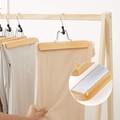Set 12 umerase de lemn pentru fuste si pantaloni, Songmics, 25x2.2x17 cm, max  3 kg, lemn Schima, natural