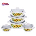 Set oale Sun Flower, Vanora Home, 10 piese, otel carbon, multicolor