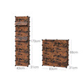 Pantofar modular cu 10 compartimente, Songmics, 43x31x173 cm / 83x31x88 cm, 10 kg/raft, maro