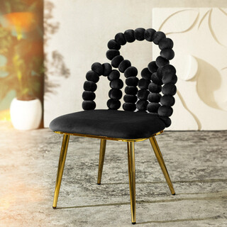 56.5x52x87 cm, Negru/Auriu