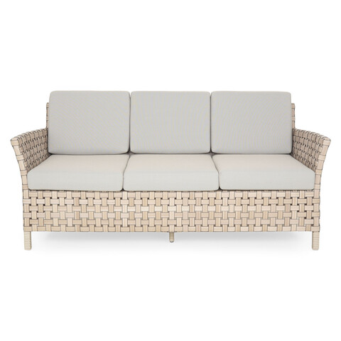 Canapea cu 3 locuri pentru gradina/terasa Cielo, 171x76x74 cm, aluminiu, gri