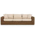 Canapea cu 3 locuri pentru gradina/terasa Primavera, 270x85x75 cm, aluminiu/poliester, natur/bej