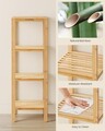 Etajera de baie / bucatarie, Songmics, 33x33x96 cm, bambus, natural