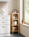 Etajera de baie / bucatarie, Songmics, 33x33x96 cm, bambus, natural