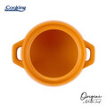 Oala cu capac 3 L, ORIGINI by Chef Nicolai Tand, Cooking by Heinner, ceramica, portocaliu degrade