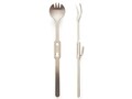 Set furculita si lingura pentru borcan, Excelsa, 18x7 cm, inox