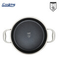 Oala cu capac 7 L, Titanium3, Cooking by Heinner, 28x13 cm, inox/sticla, argintiu
