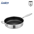 Tigaie adanca 4.2 L, Titanium3, Cooking by Heinner, 28x7.5 cm, inox/sticla, argintiu