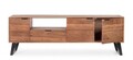 Comoda TV Isar, Bizzotto, 175x40x60 cm, lemn de salcam, detalii lucrate manual, maro