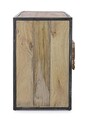 Comoda TV Manchester, Bizzotto, 145x40x60 cm, lemn de mango/otel
