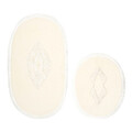 Set covorase de baie 2 piese, Alanur Home, Melek, Poliester, Crem