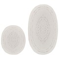 Set covorase de baie 2 piese, Alanur Home, Cottonkt 000221, Bumbac, Crem