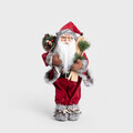 Decoratiune Mos Craciun Clause, Homla, 45 cm, plastic/poliester, rosu