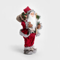 Decoratiune Mos Craciun Clause, Homla, 45 cm, plastic/poliester, rosu
