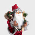 Decoratiune Mos Craciun Clause, Homla, 45 cm, plastic/poliester, rosu