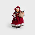 Decoratiune Bunica Craciun Clause, Homla, 45 cm, plastic/poliester, rosu