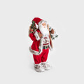 Decoratiune Mos Craciun cu schiuri Clause, Homla, 60 cm, plastic/poliester, rosu