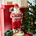 Decoratiune Mos Craciun cu pulover Clause, Homla, 90 cm, plastic/poliester, rosu