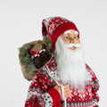 Decoratiune Mos Craciun cu pulover Clause, Homla, 90 cm, plastic/poliester, rosu
