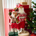 Decoratiune Mos Craciun cu pulover Clause, Homla, 90 cm, plastic/poliester, rosu