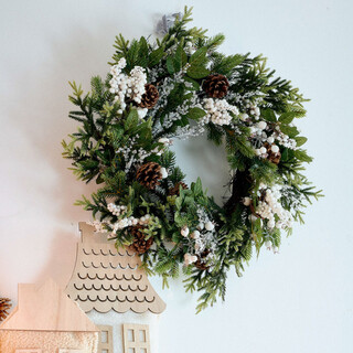 Alb;Verde, Coronita 55 cm