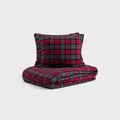 Lenjerie de pat dubla Tartan, Homla, 3 piese, 160x200 cm, bumbac, multicolor