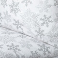 Lenjerie de pat dubla Lugn, Homla, 3 piese, 160x200 cm, bumbac, alb/gri