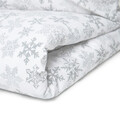 Lenjerie de pat dubla Lugn, Homla, 3 piese, 160x200 cm, bumbac, alb/gri
