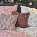 Lenjerie de pat dubla Lugn, Homla, 3 piese, 160x200 cm, bumbac, alb/gri