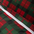Lenjerie de pat dubla Tartan, Homla, 3 piese, 160x200 cm, bumbac, rosu/verde