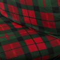Lenjerie de pat dubla Tartan, Homla, 3 piese, 160x200 cm, bumbac, rosu/verde