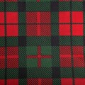 Lenjerie de pat dubla Tartan, Homla, 3 piese, 160x200 cm, bumbac, rosu/verde