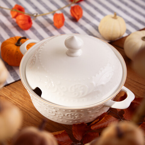 Supiera Sylia, Homla, 2 L, portelan, alb