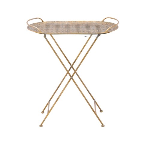 Masuta Antique, InArt, 63x37x72 cm, metal, auriu