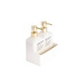 Set 2 dozatoare sapun/detergent lichid Ebro, Homla, 18x16 cm, ceramica, crem/auriu