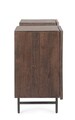 Bufet Kibik, Bizzotto, 180x42x75 cm, lemn de mango/piatra naturala/ratan, maro/natural