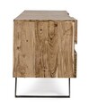 Comoda TV Manchester, Bizzotto, 195x38x60 cm, lemn de mango/otel