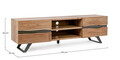 Comoda TV Manchester, Bizzotto, 195x38x60 cm, lemn de mango/otel