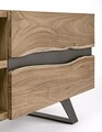 Comoda TV Manchester, Bizzotto, 195x38x60 cm, lemn de mango/otel