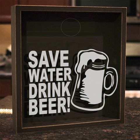 Pusculita, GAD044, 22x22x6 cm, Lemn, Maro/Alb