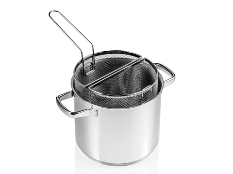 Oala pentru paste, Mammamia, Brandani, 8L, inox/sticla temperata