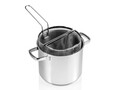 Oala pentru paste, Mammamia, Brandani, 8L, inox/sticla temperata