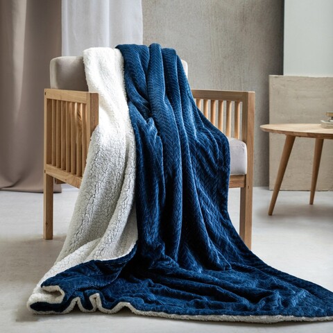 Patura Laren, Homla, 150x200 cm, poliester, albastru