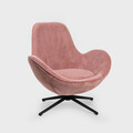 Fotoliu Lunaire, Homla, 86x76x87 cm, metal/catifea din poliester, roz