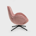 Fotoliu Lunaire, Homla, 86x76x87 cm, metal/catifea din poliester, roz