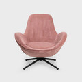 Fotoliu Lunaire, Homla, 86x76x87 cm, metal/catifea din poliester, roz