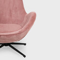 Fotoliu Lunaire, Homla, 86x76x87 cm, metal/catifea din poliester, roz
