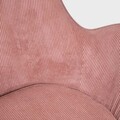 Fotoliu Lunaire, Homla, 86x76x87 cm, metal/catifea din poliester, roz