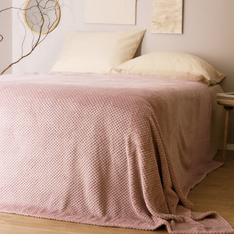 Cuvertura de pat Noah, Homla, 220x240 cm, poliester, roz